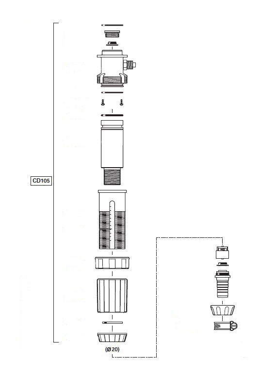 CD105VF - kit dosing part in VF for D45RE3IE
