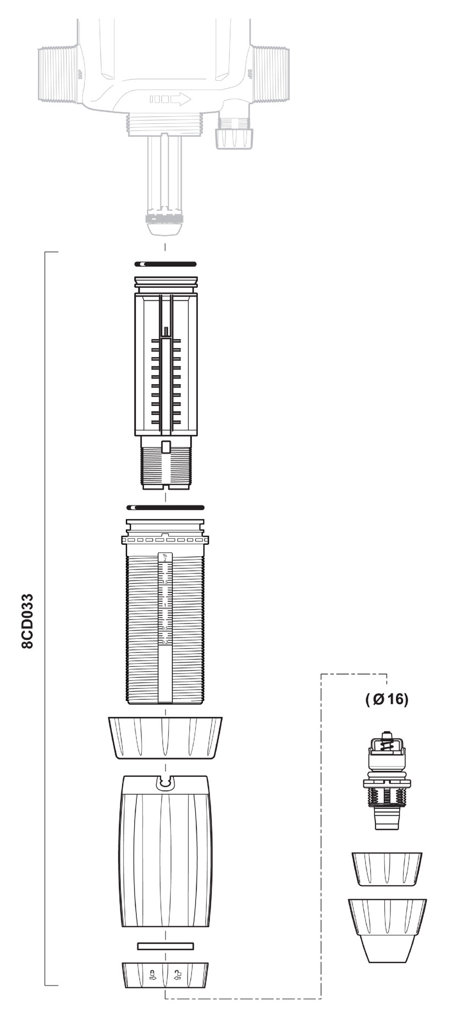 8CD033VF - kit dosing part in VF for D8RE2 and D9RE2