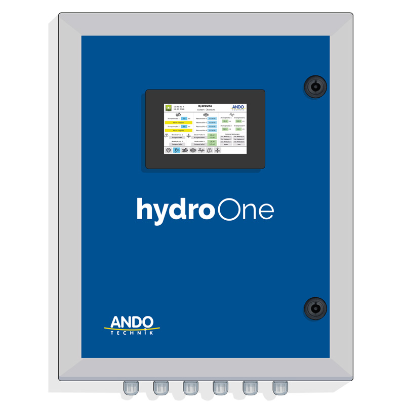 hydroOne 310 control unit with display and 26DI, 12TO, 16RO and 2AI