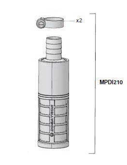MPDI210 - Dosatron partial kit suction filter 20 x 27mm
