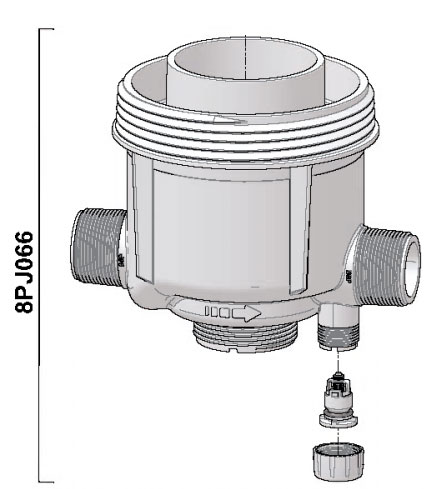 8PJ066 - part kit lower pump body with diffuser and vacuum valve