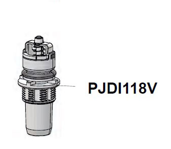 PJDI118VVF - kit valve and ribbed end piece in VF execution